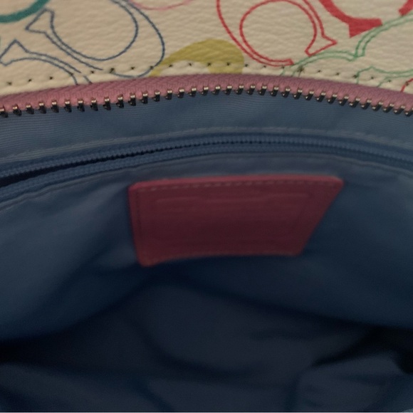 Coach Signature Tote with Pink Trim - Picture 5 of 8